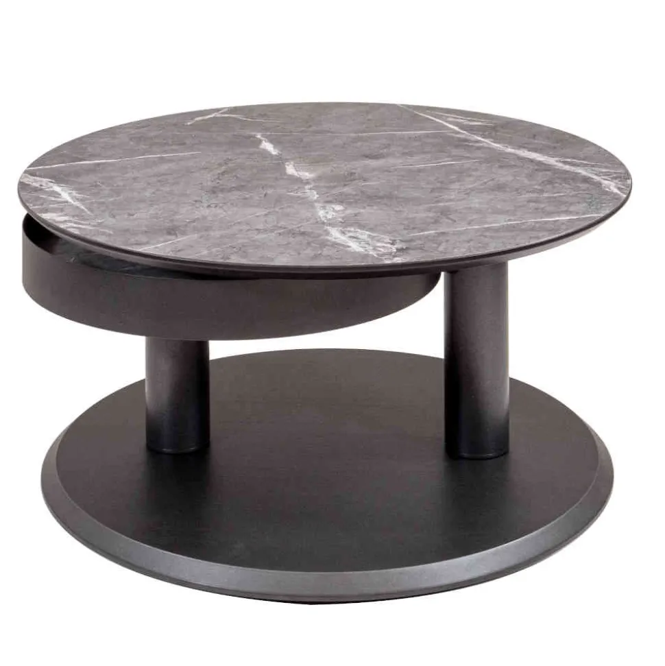 Couchtisch mit zwei Platten verdrehbar - Lachea