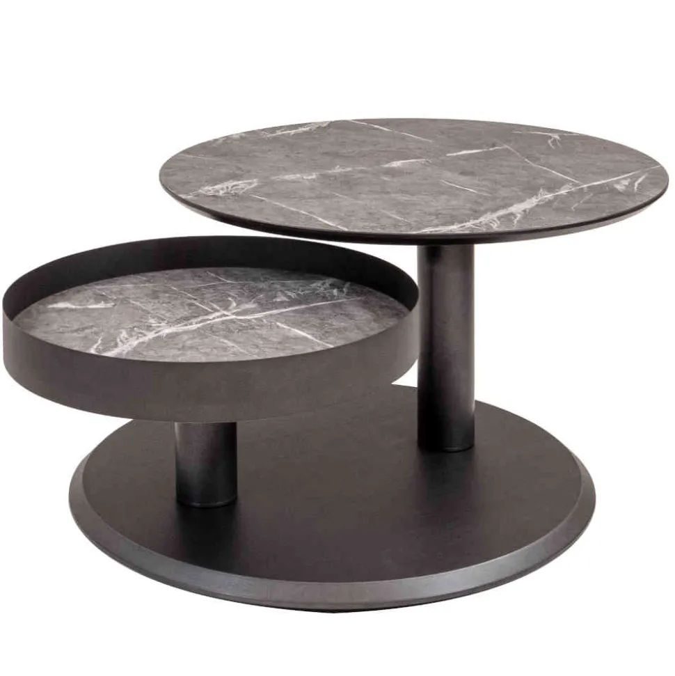 Couchtisch mit zwei Platten verdrehbar - Lachea