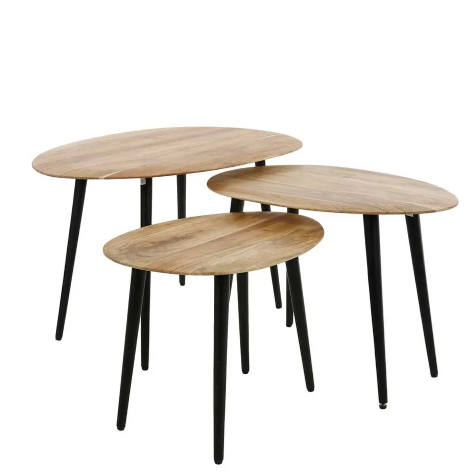 Couchtisch Trio aus Akazie - Quierly (dreiteilig)