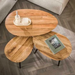 Couchtisch Trio aus Akazie - Quierly (dreiteilig)