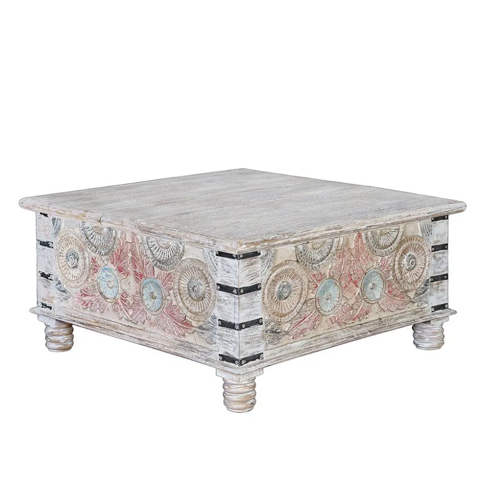 Couchtisch Truhe in White Wash - Pescara