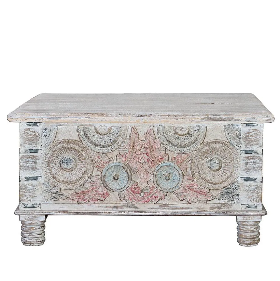 Couchtisch Truhe in White Wash - Pescara