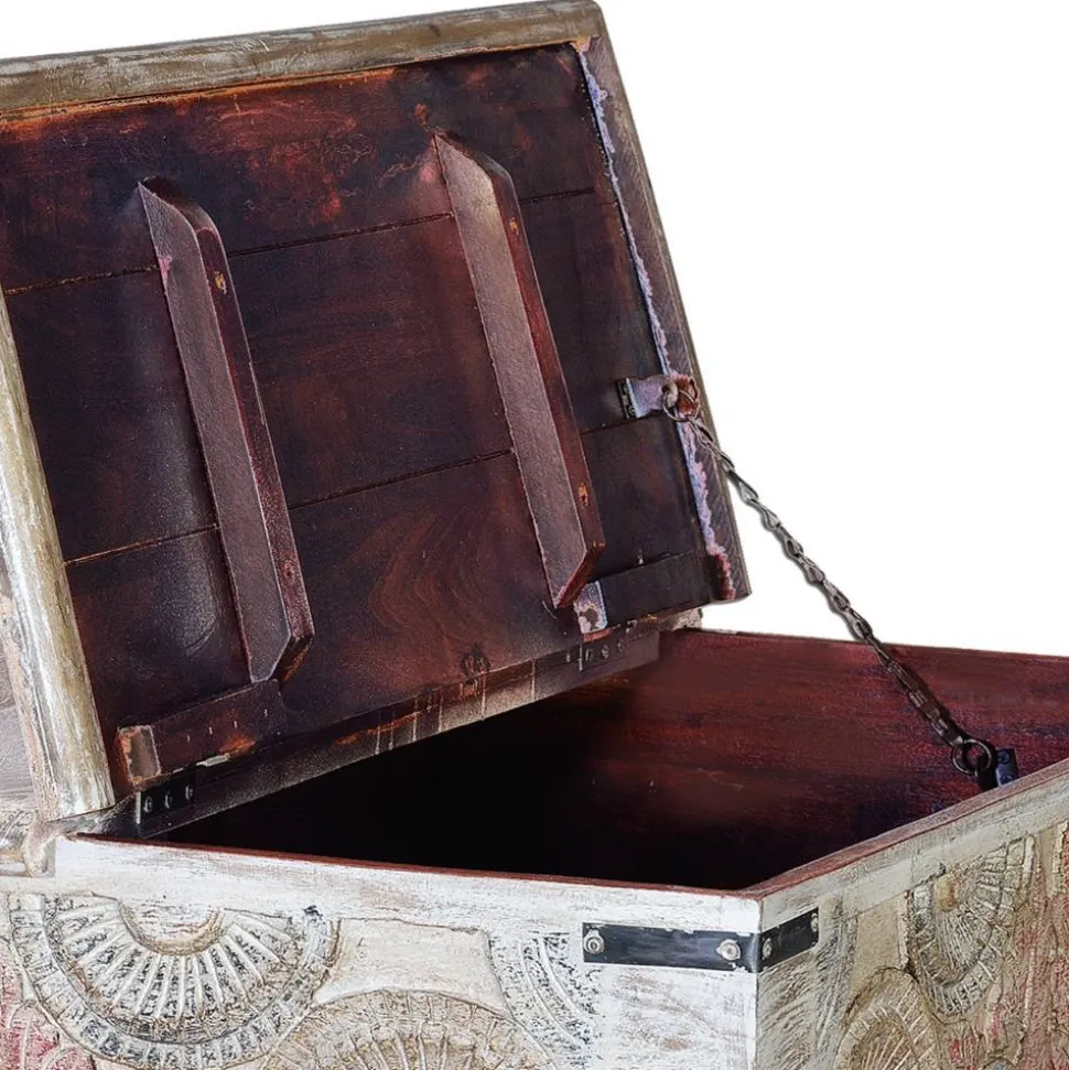 Couchtisch Truhe in White Wash - Pescara