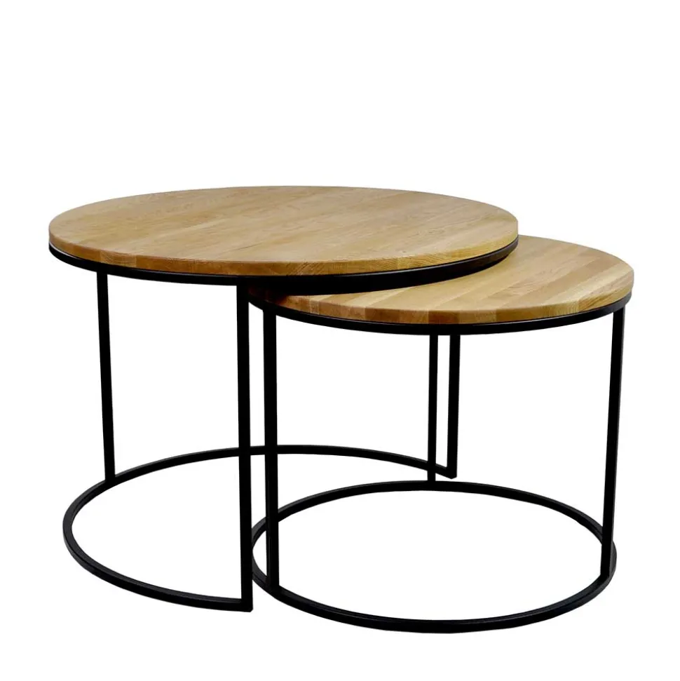 Couchtisch Zweisatz aus Wildeiche - Cazama (zweiteilig)