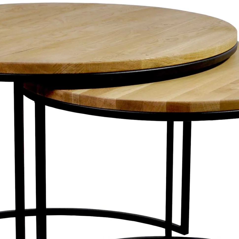 Couchtisch Zweisatz aus Wildeiche - Cazama (zweiteilig)