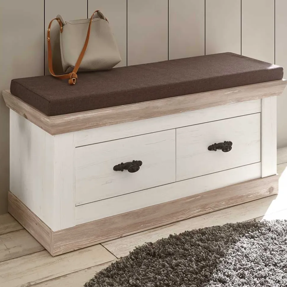 Country Flurbank mit 2 Schubladen - Nedita