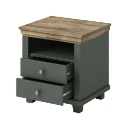 Country Nachtkommode in Dunkelgrün - Daney