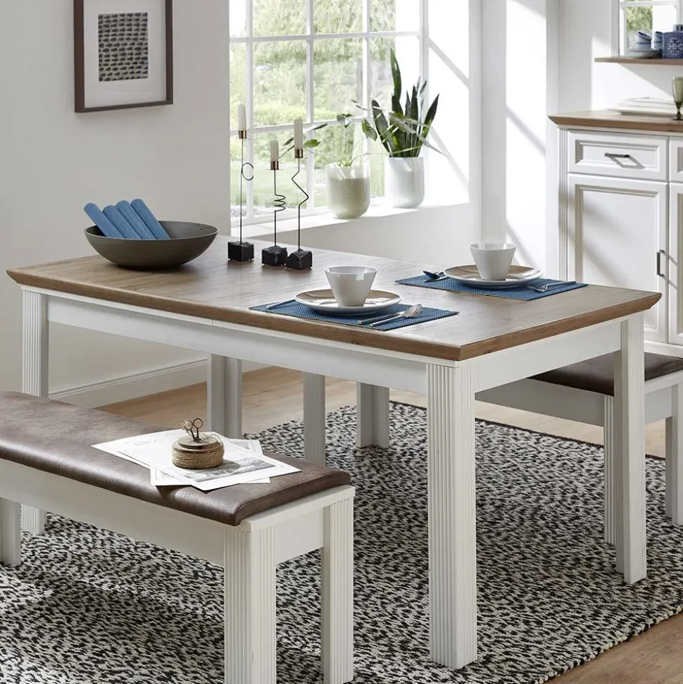 Country Style Ausziehtisch zweifarbig - Sinolita