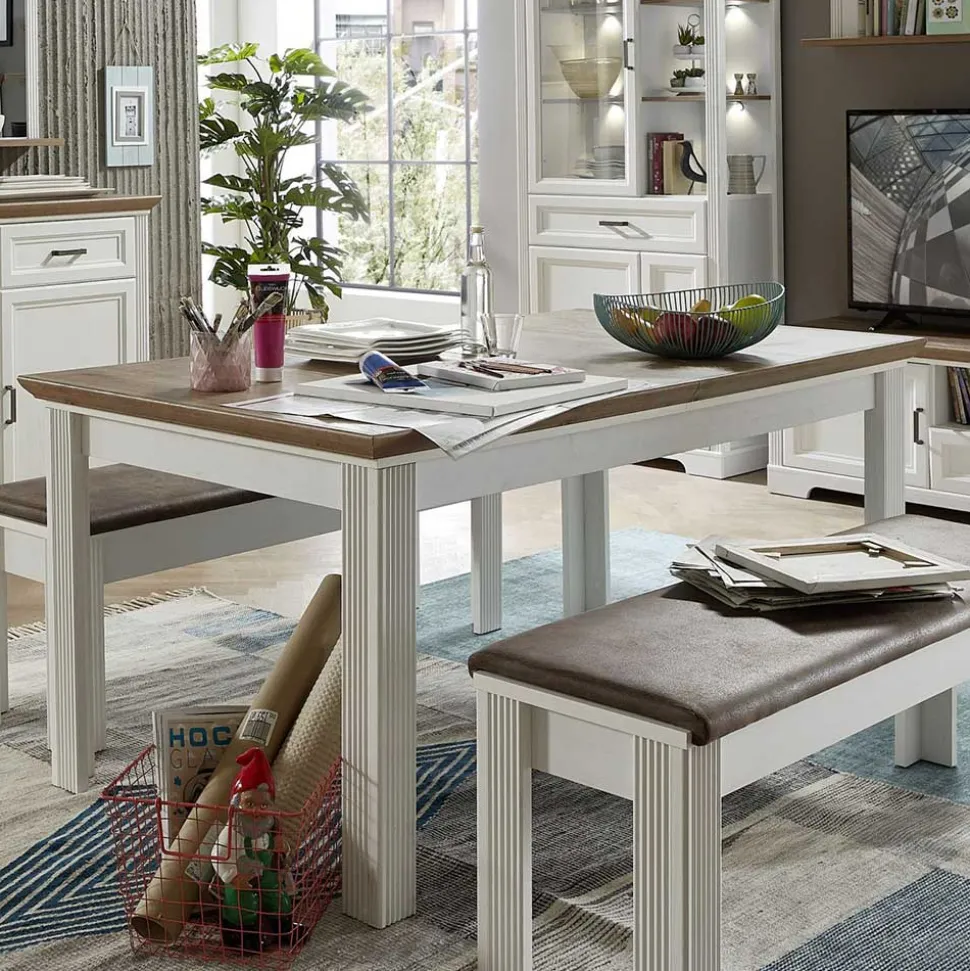 Country Style Ausziehtisch zweifarbig - Sinolita