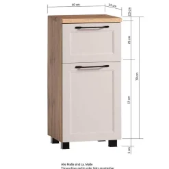 Country Style Badezimmermöbel Set - Trioto (vierteilig)