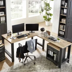 Country Style Eckschreibtisch zweifarbig - Joe