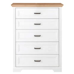 Country Style Hochkommode mit fünf Schubladen - Mehady