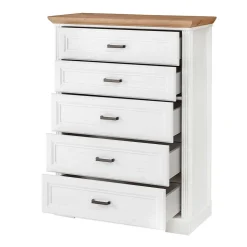 Country Style Hochkommode mit fünf Schubladen - Mehady