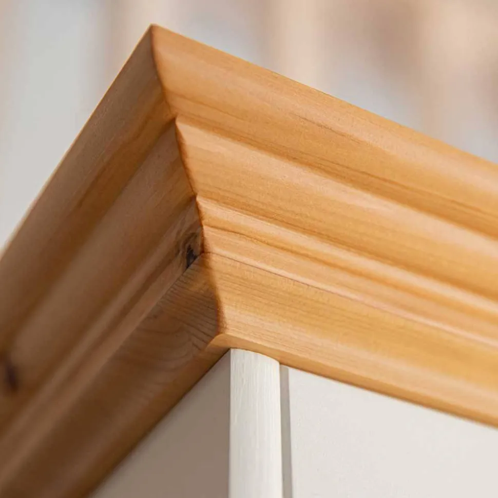 Country Style Vitrinenschrank 90x190x45 cm - Vitablo