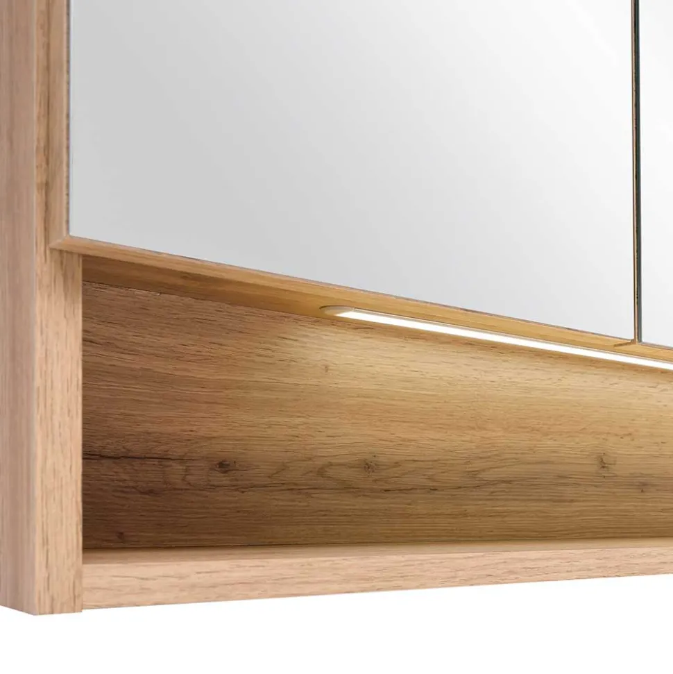 3D Spiegelschrank in Wildeiche Nachbildung - Tofias