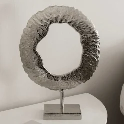 Deko-Objekt aus Metall in Silber - Marus