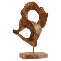 Deko-Objekt Skulptur aus Teak Massivholz - Flacona