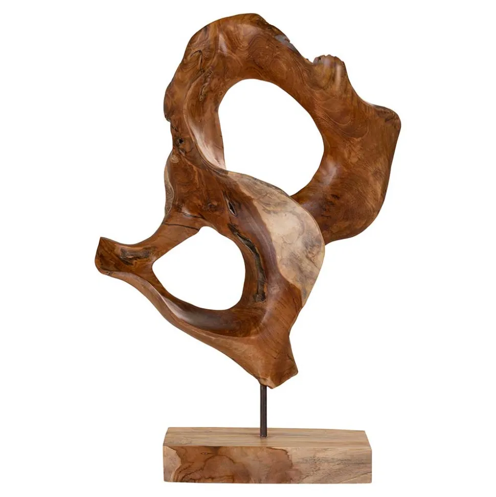 Deko-Objekt Skulptur aus Teak Massivholz - Flacona