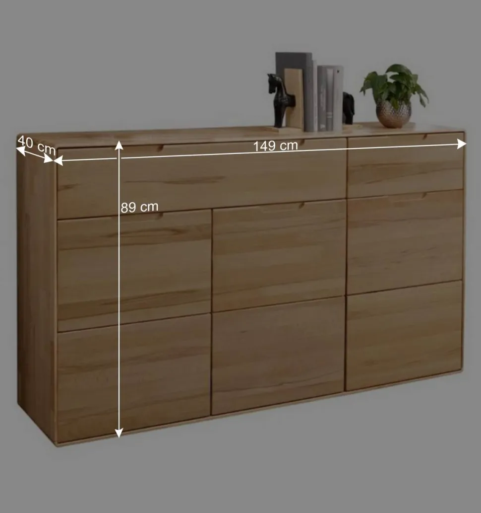 Design Anrichte aus Massivholz Kernbuche - Estville