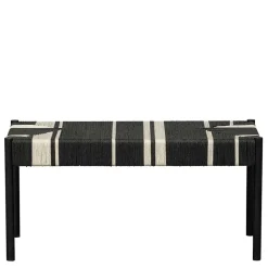 Design Bank in Schwarz mit Weiß - Giuseppa
