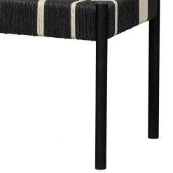 Design Bank in Schwarz mit Weiß - Giuseppa
