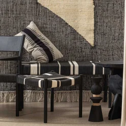 Design Bank in Schwarz mit Weiß - Giuseppa