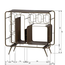 Design Bar Regal in Altmessing - Etzga