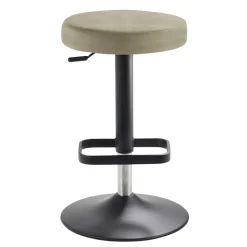 Design Barhocker in Taupe & Schwarz - Greogia