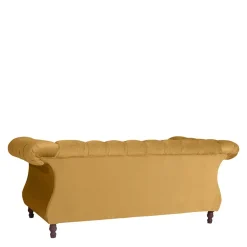 Design Barocksofa in Gelb Samtvelours - Alisho
