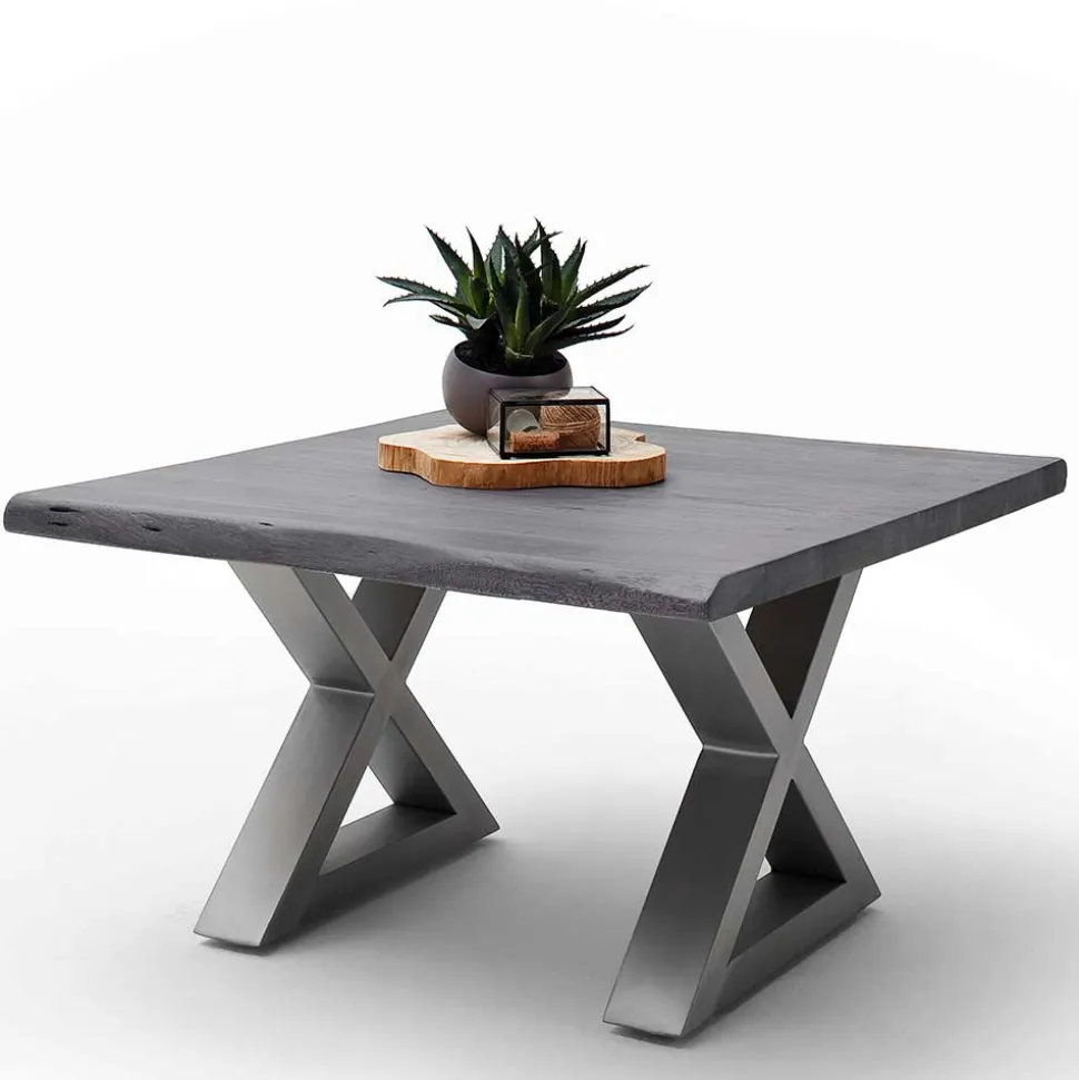 Design Baumkanten-Couchtisch in Grau - Siestago