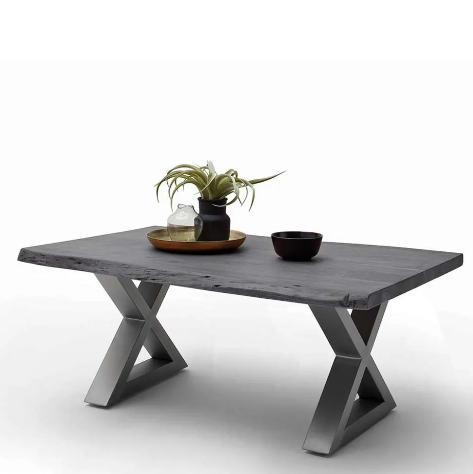 Design Baumkanten-Couchtisch in Grau - Siestago