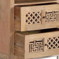 Design Bücherregal aus Mangobaum Massivholz - Valuta