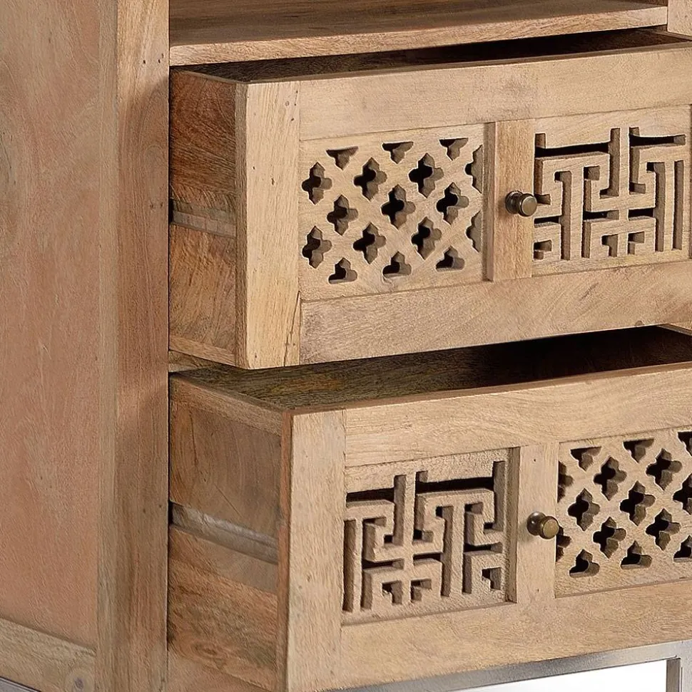 Design Bücherregal aus Mangobaum Massivholz - Valuta