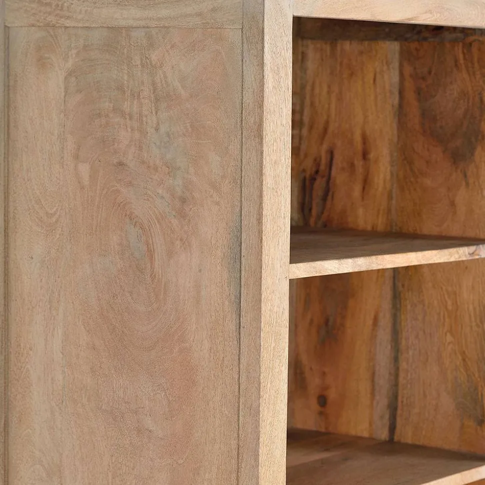 Design Bücherregal aus Mangobaum Massivholz - Valuta
