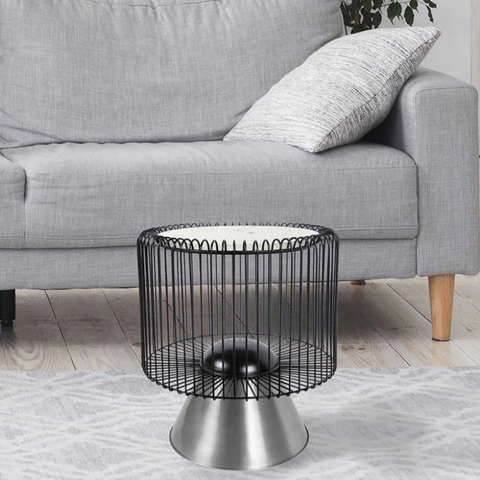 Design Beistelltisch aus Marmor in Weiß - Sumilar