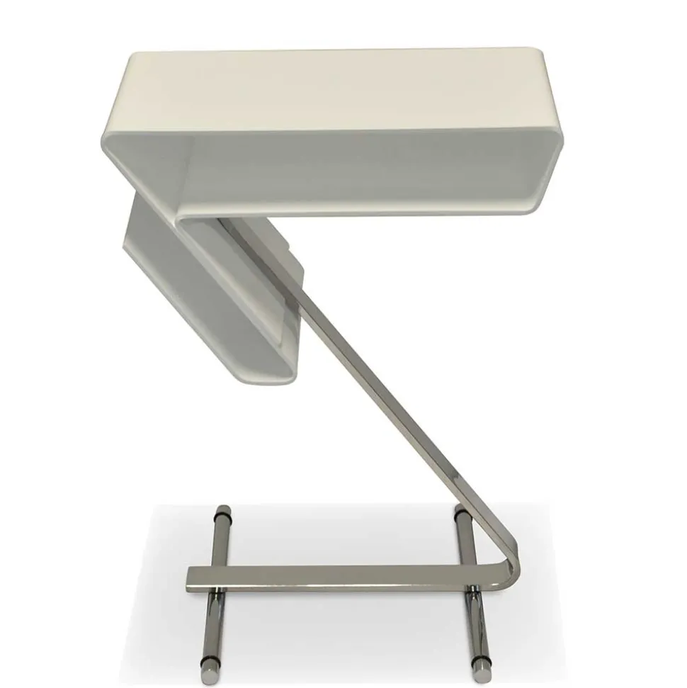 Design Beistelltisch aus Acryl in Weiß - Johnny