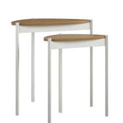 Design Beistelltisch Duo in Walnuss Optik - Procado (zweiteilig)