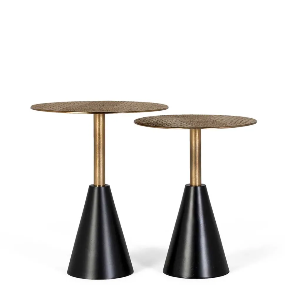 Design Beistelltisch Duo aus Metall - Cascaya (zweiteilig)