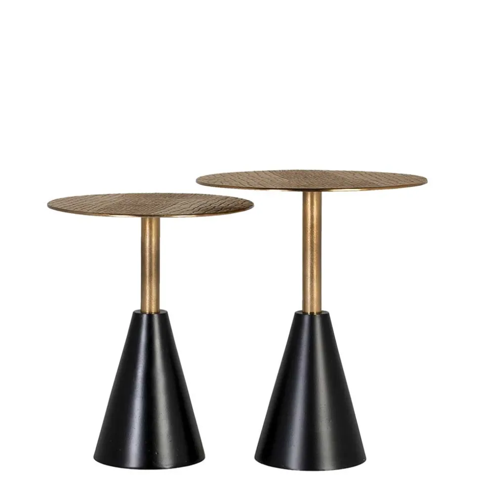 Design Beistelltisch Duo aus Metall - Cascaya (zweiteilig)