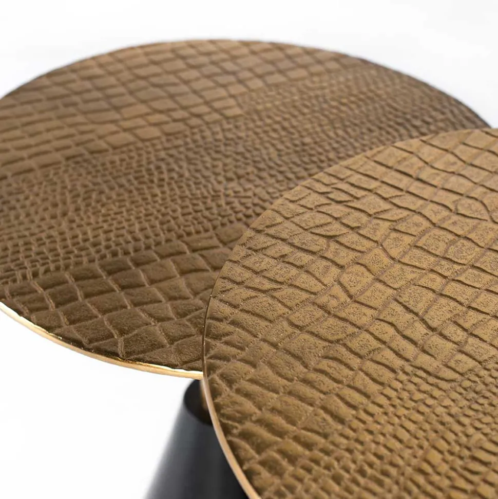 Design Beistelltisch Duo aus Metall - Cascaya (zweiteilig)