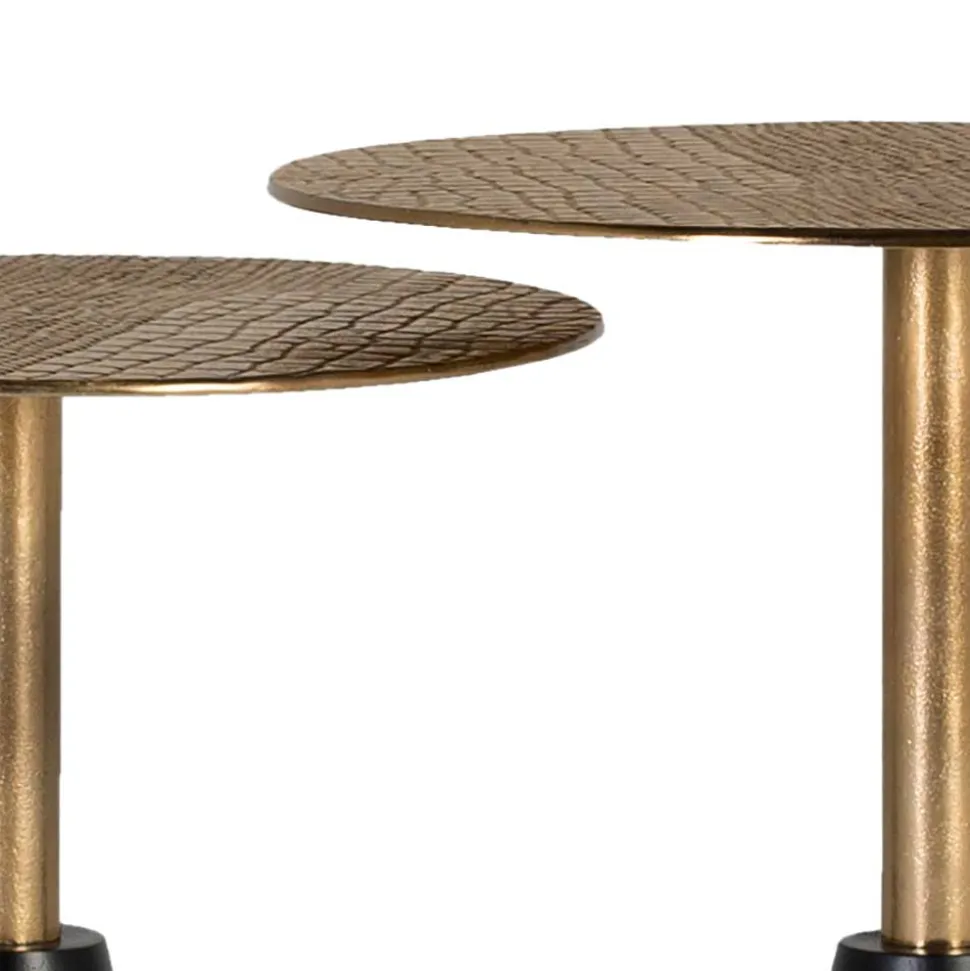Design Beistelltisch Duo aus Metall - Cascaya (zweiteilig)