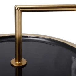 Design Beistelltisch in Schwarz und Gold - Egeass