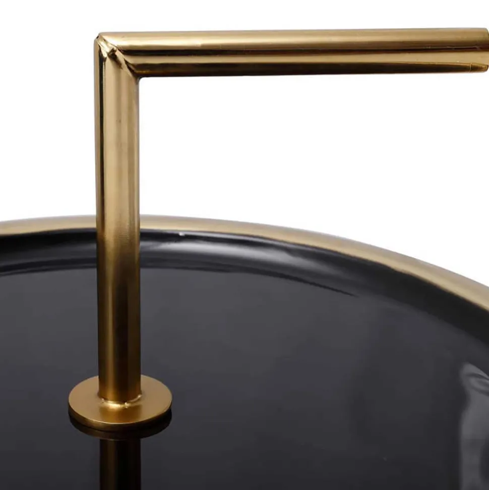Design Beistelltisch in Schwarz und Gold - Egeass