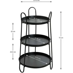 Design Beistelltisch mit drei Böden - Asil