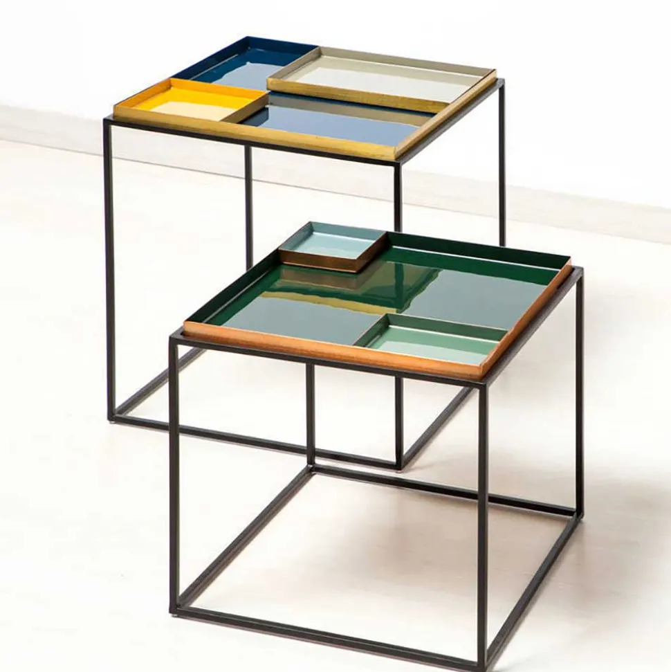 Design Beistelltisch mit 2 Einsätzen - Zalio