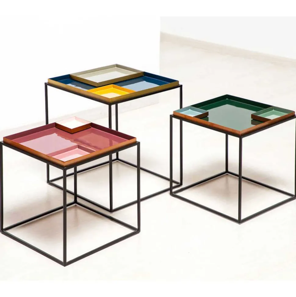 Design Beistelltisch mit 2 Einsätzen - Zalio