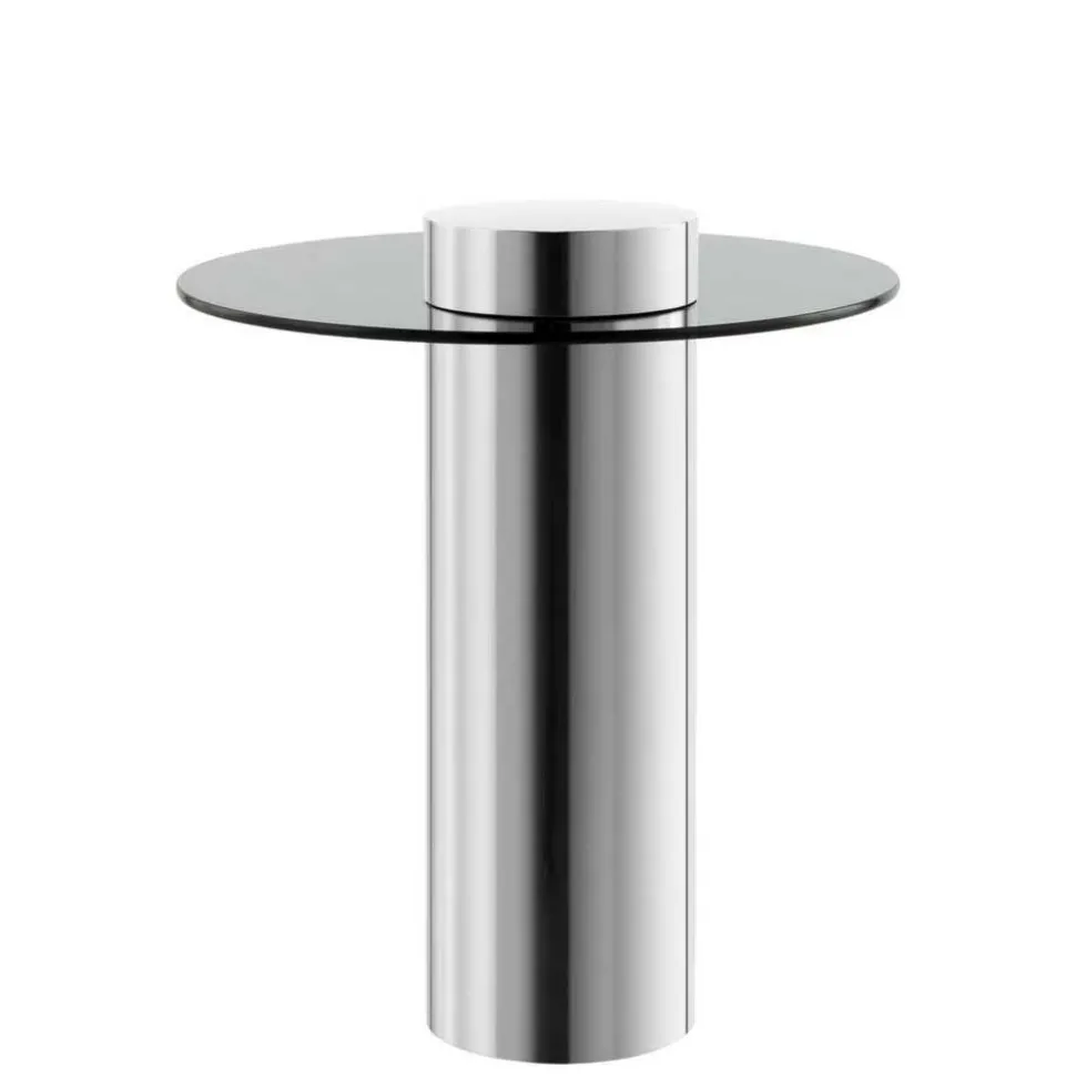 Design Beistelltisch mit Glasplatte - Jaturna