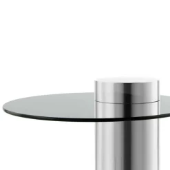 Design Beistelltisch mit Glasplatte - Jaturna