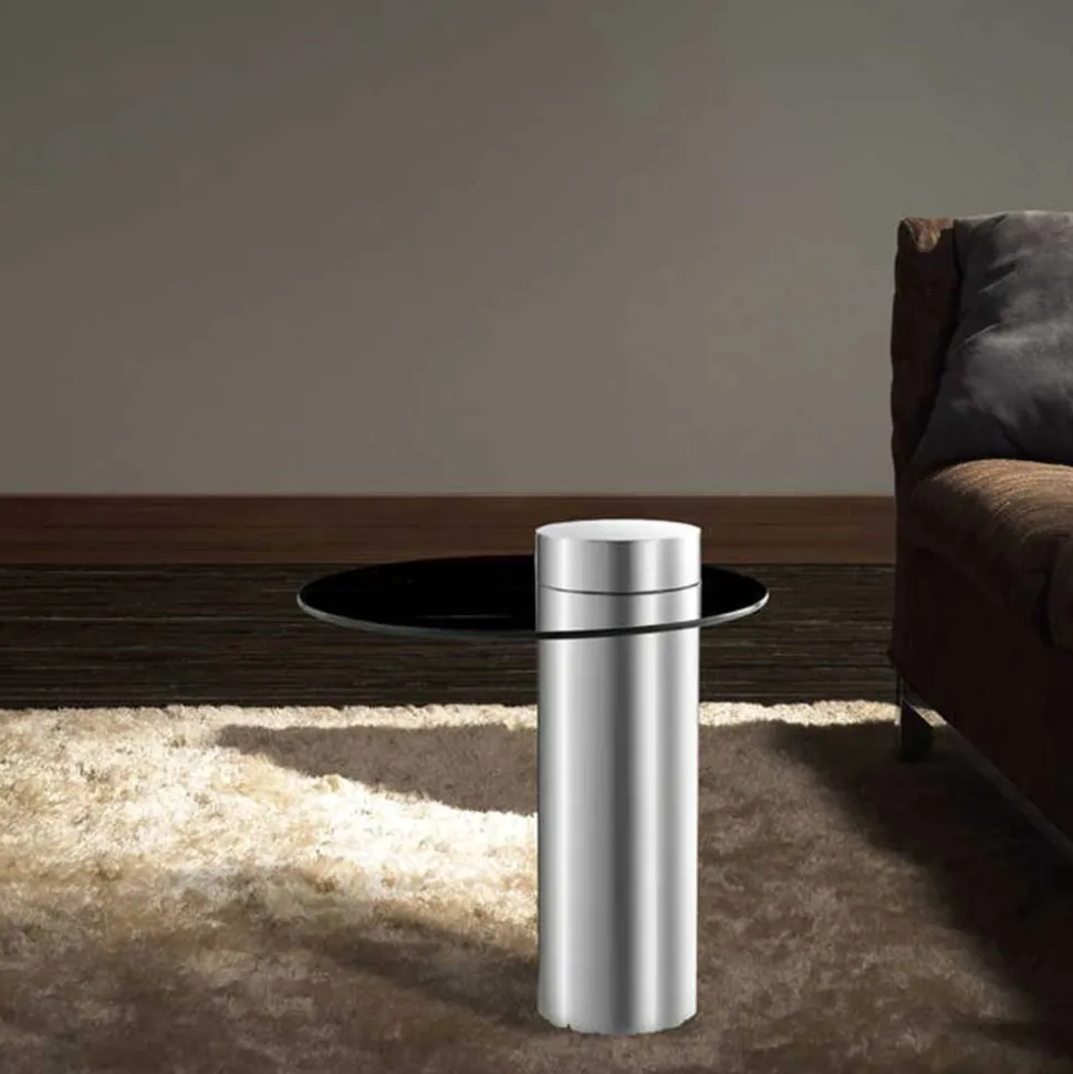 Design Beistelltisch mit Glasplatte - Jaturna