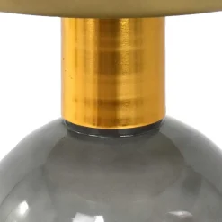 Design Beistelltisch mit Rauchglas Fuß - Fernandez